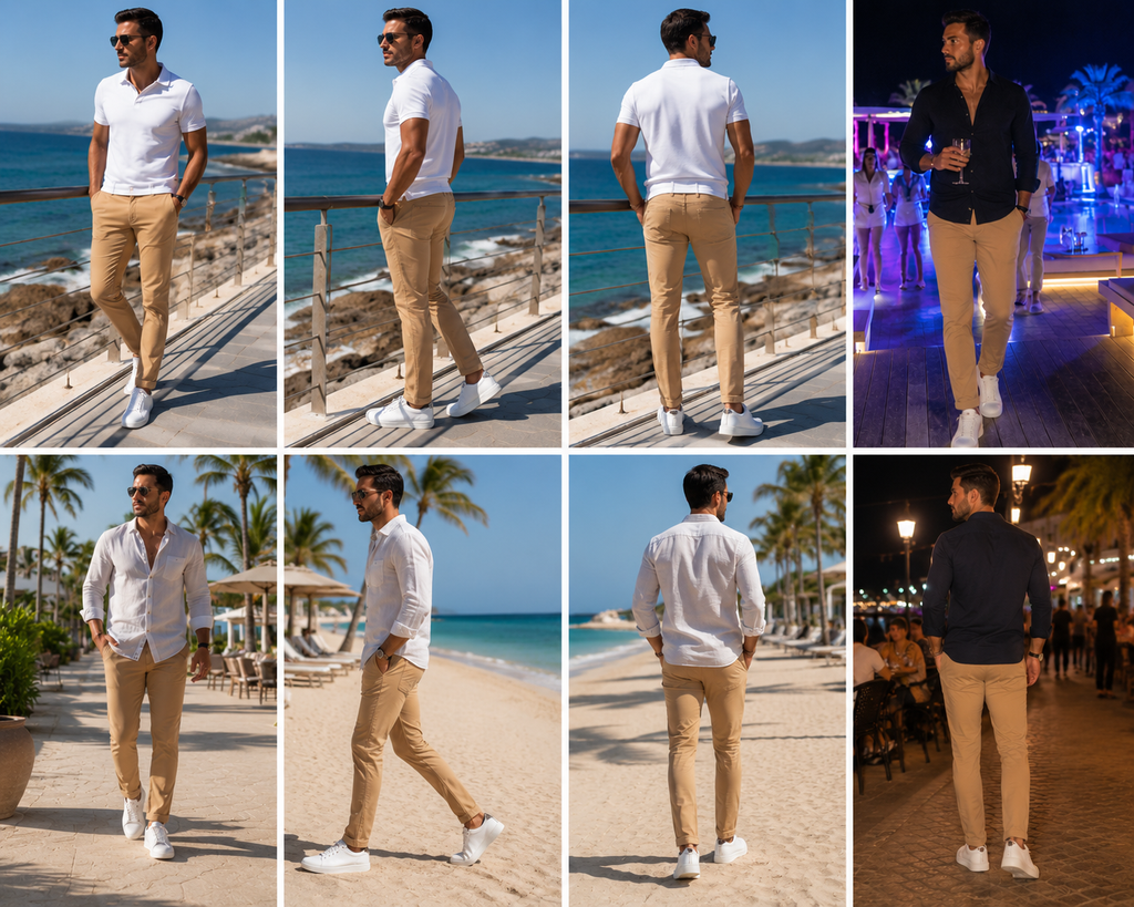 Pantaloni Chino Bărbați Stretch,elastici