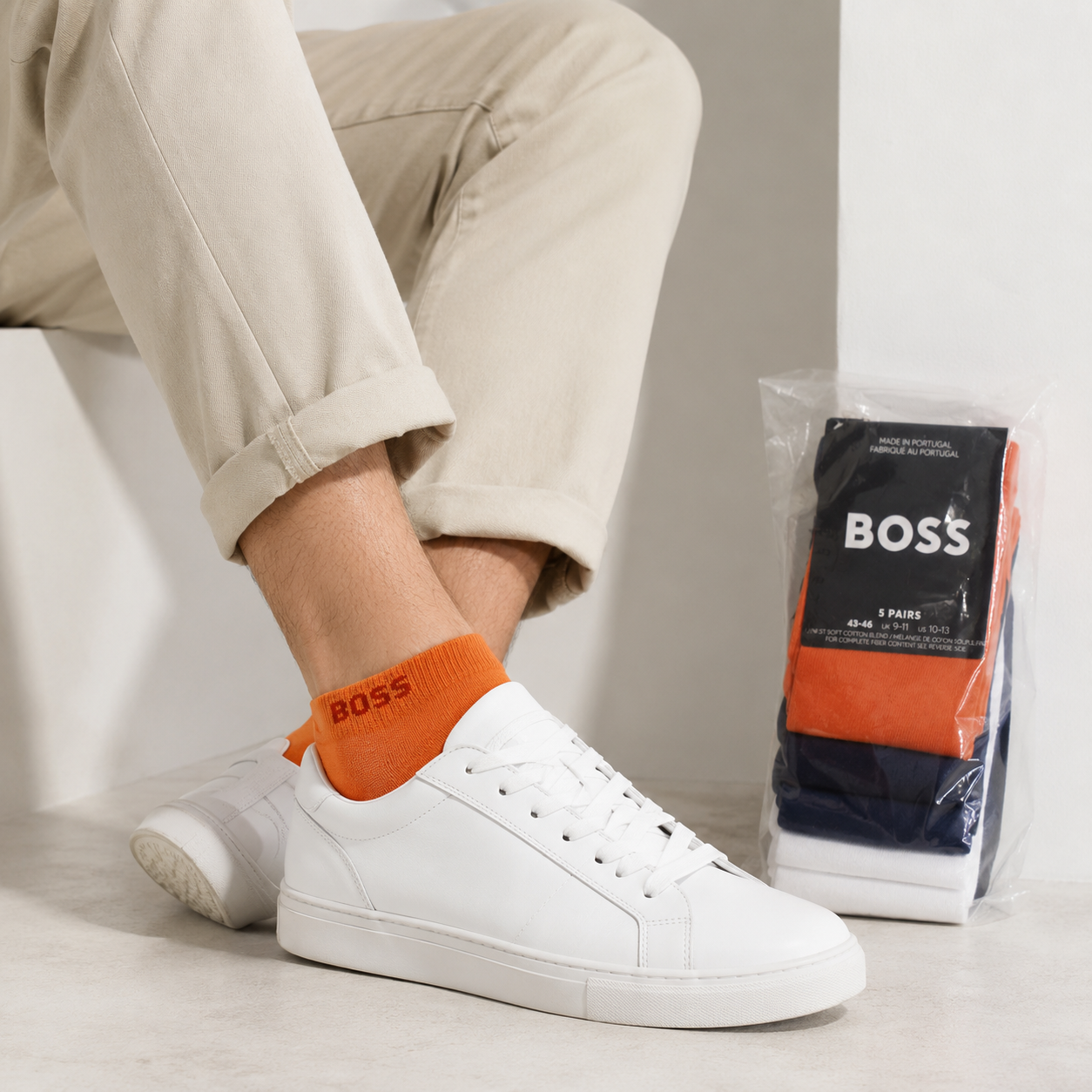 Set 5 perechi șosete BOSS , Soft Cotton Blend