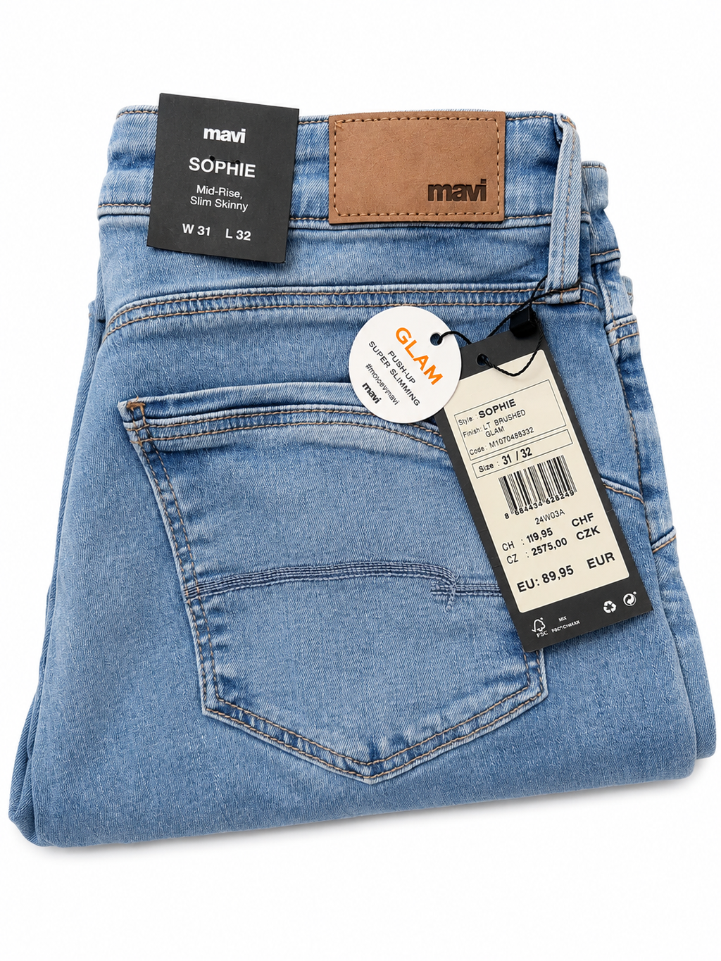 Mavi Sophie Jeans Damă – LT Brushed Glam – Light Blue