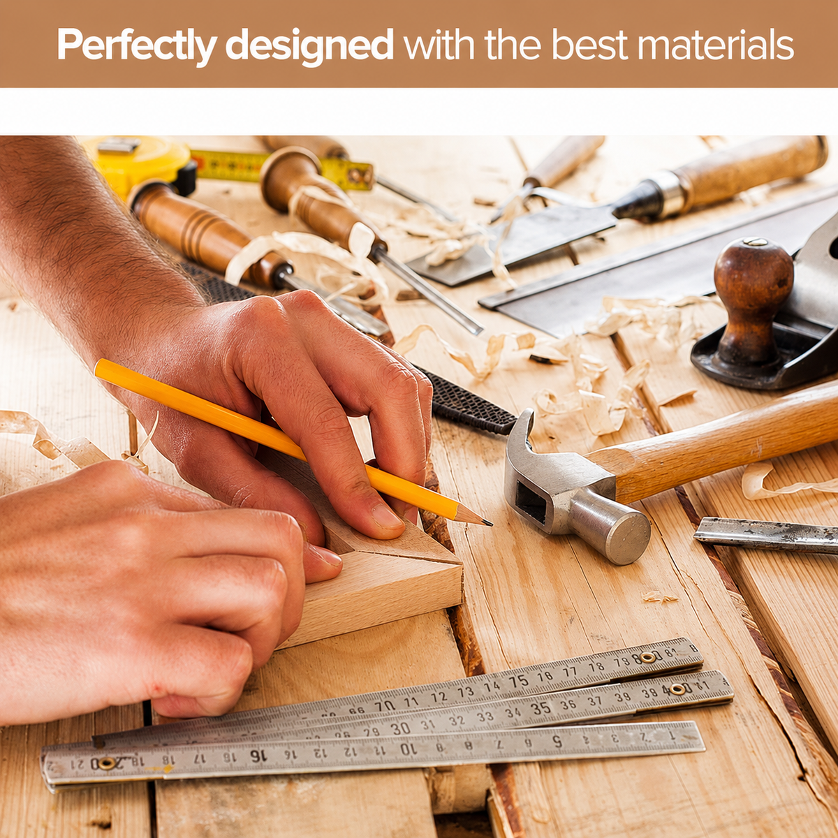 Cuier de perete Edihome tip pian – lemn natural, 5 cârlige rabatabile magnetice