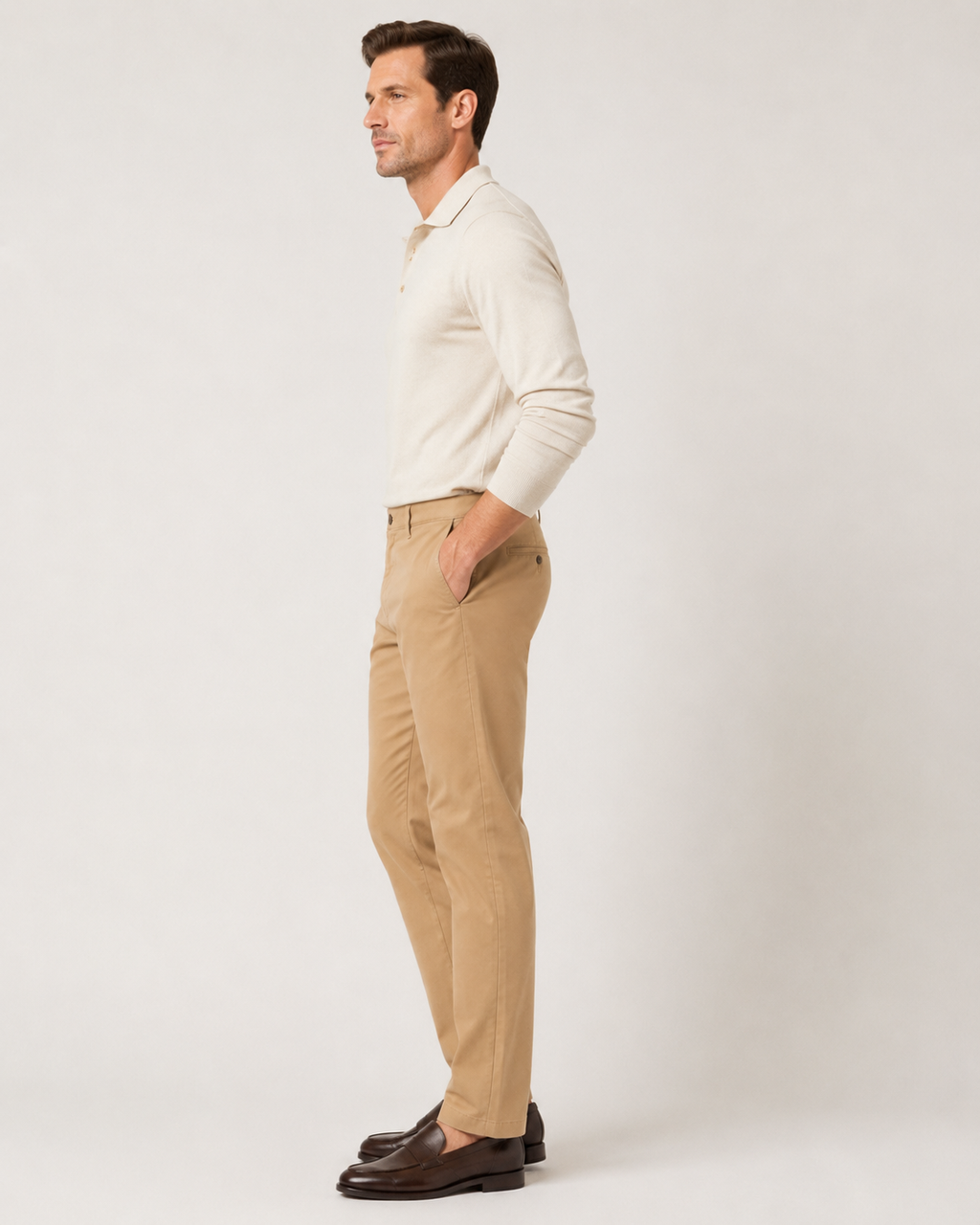 Pantaloni Chino Classic-Fit Casual