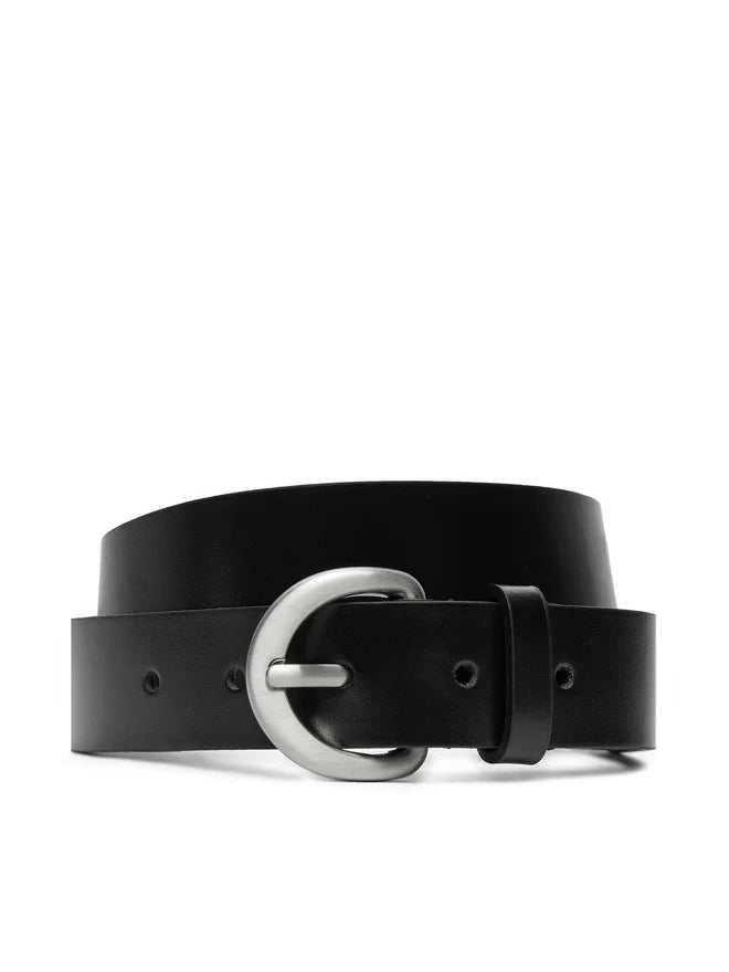 Curea damă Calvin Klein Jeans din piele neagră Classic Pin Buckle