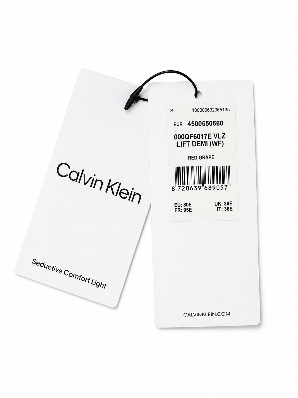 Sutien Calvin Klein Lift Demi damă Red Grape 80E 000QF6017E VLZ