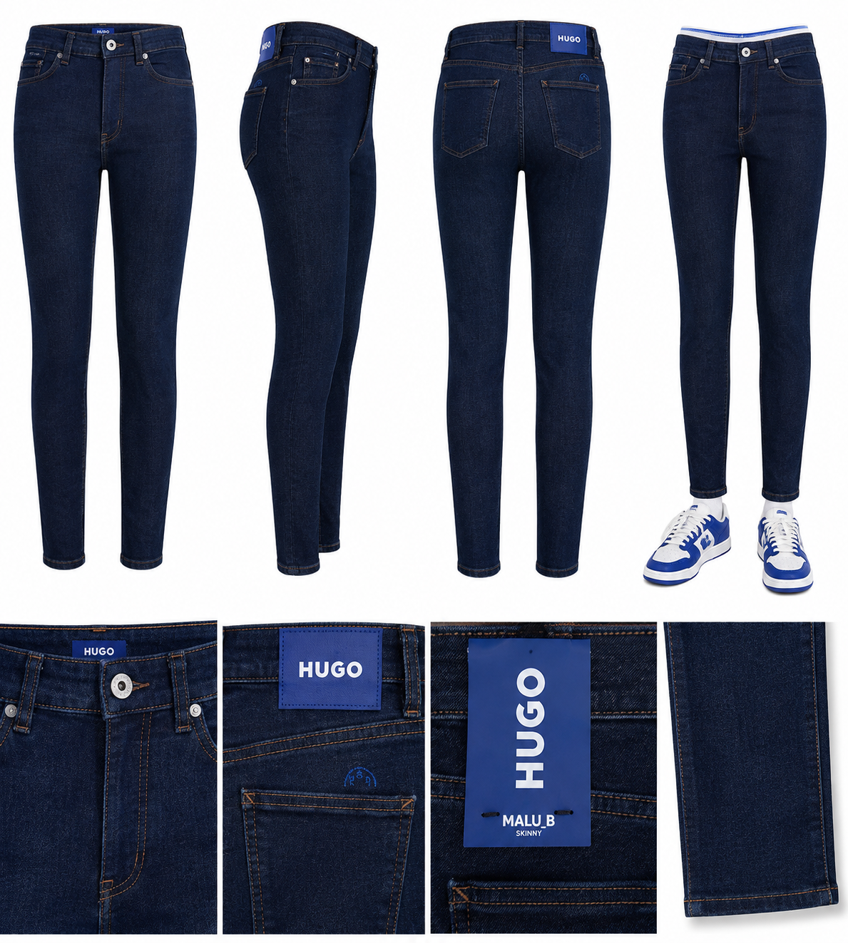 Blugi HUGO damă skinny fit Malu_B, denim stretch