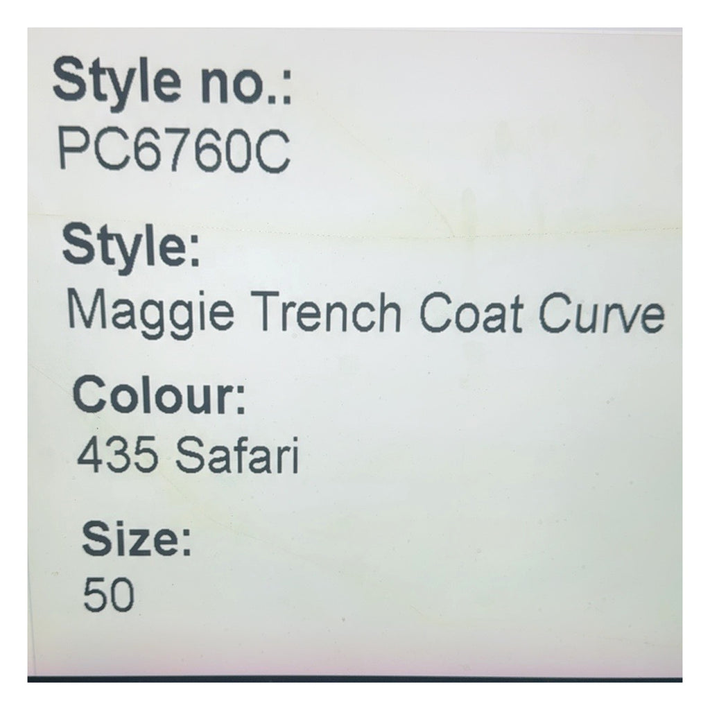 Trenci PEPPERCORN plus-size femei Maggie Curve Safari, mărimea 50 – imagine produs 5