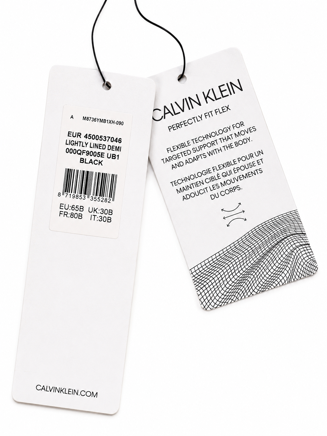 Sutien Calvin Klein Lightly Lined Demi damă Black QF9005