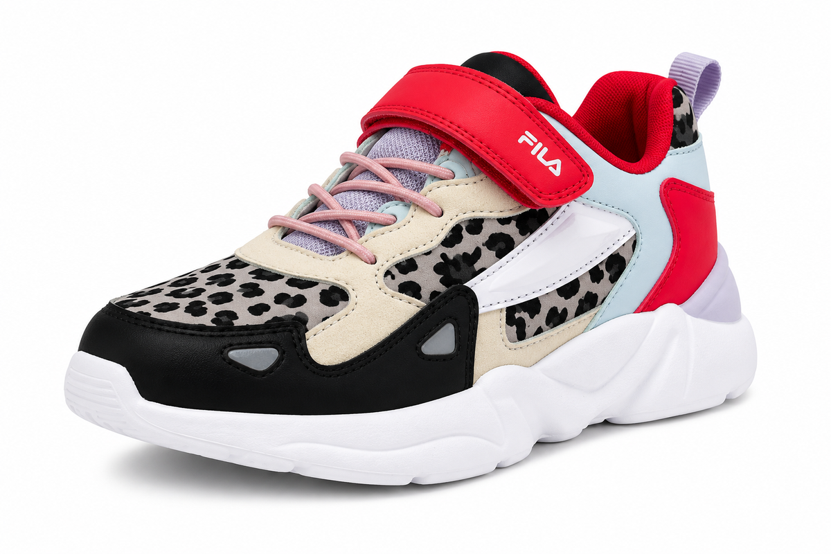 Pantofi sport copii FILA Ventosa A Velcro Kids Black–Azalea