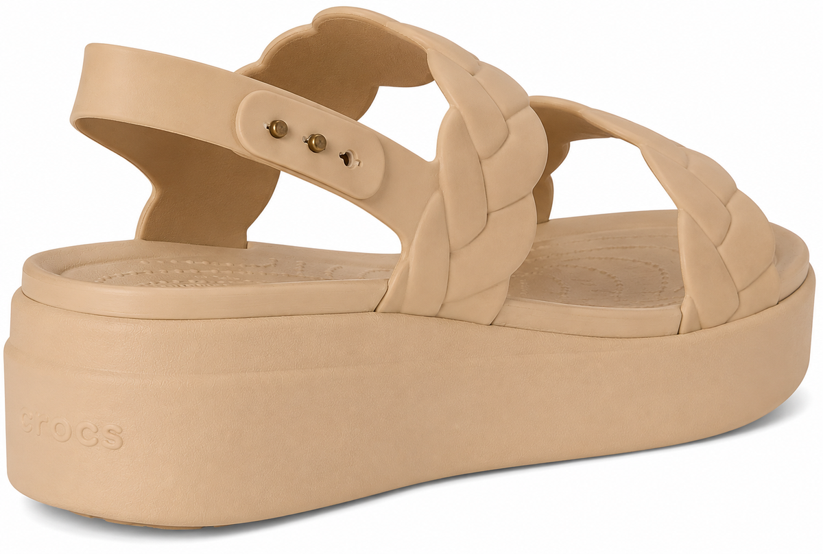 Sandale damă Crocs Brooklyn Woven Upper Low Wedge