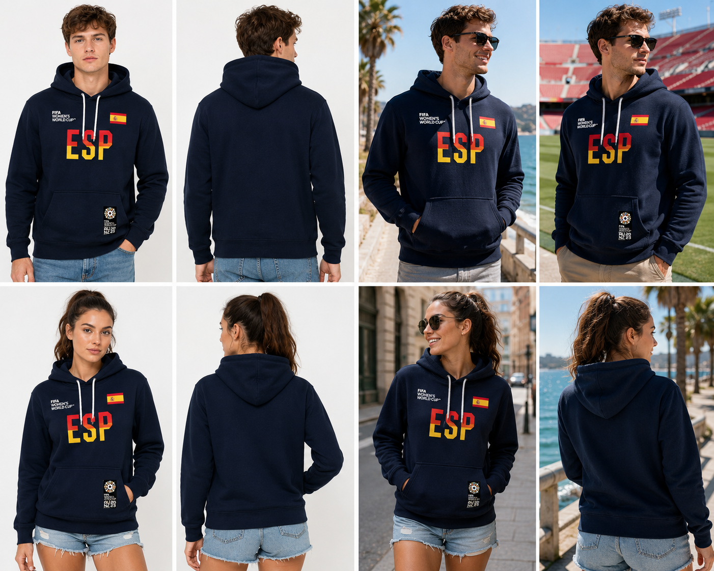 Hanorac Oficial FIFA Women's World Cup 2023 Spania Bărbați/Unisex Bleumarin – Mărimea S
