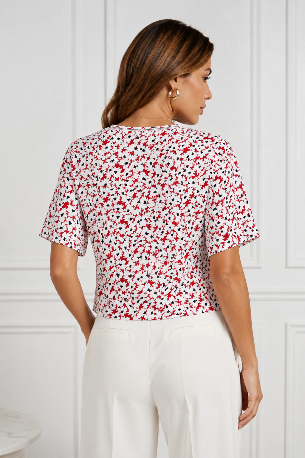 Top TOMMY JEANS Damă TJW Printed Knot