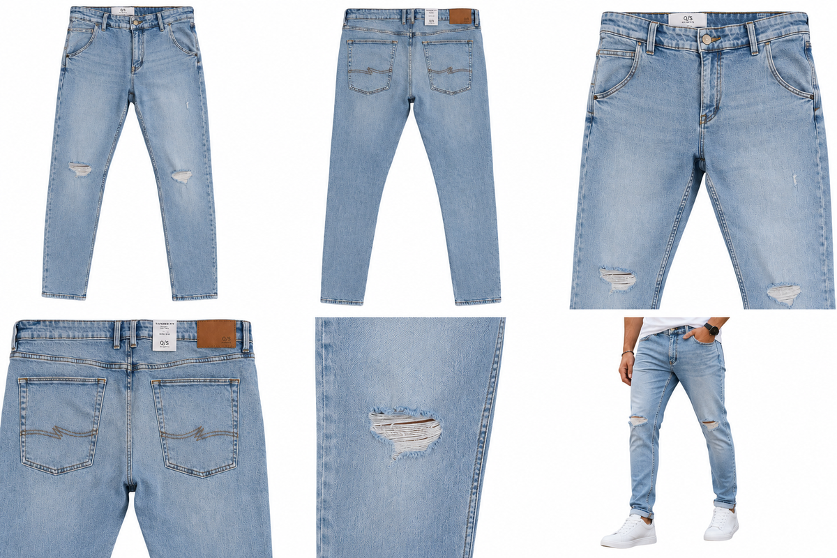 Blugi s.Oliver bărbați Slim Fit Destroyed Light Blue