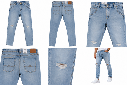 Blugi s.Oliver bărbați Slim Fit Destroyed Light Blue