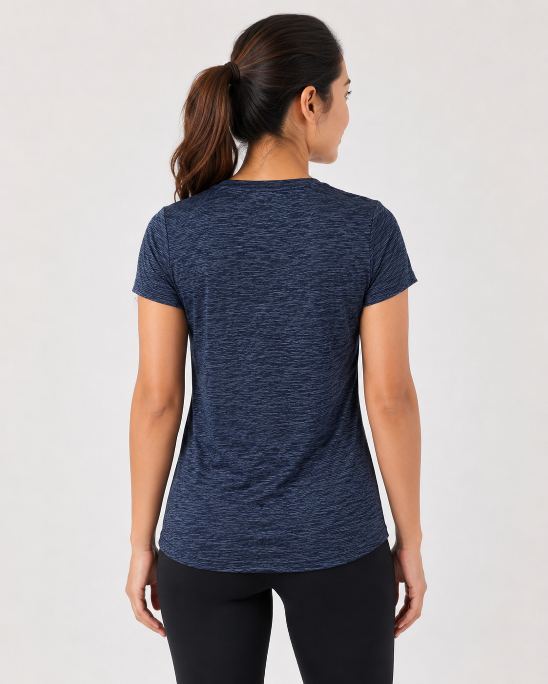 Set 2 tricouri sport damă Amazon Essentials Tech Stretch Quick-Dry cu decolteu în V