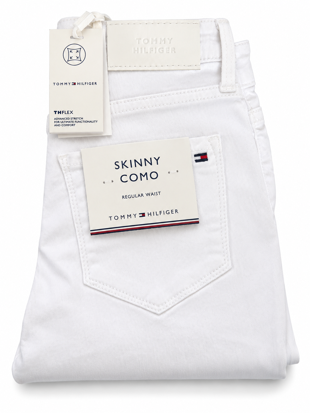 Blugi Tommy Hilfiger Como albi împăturiți, cu etichete