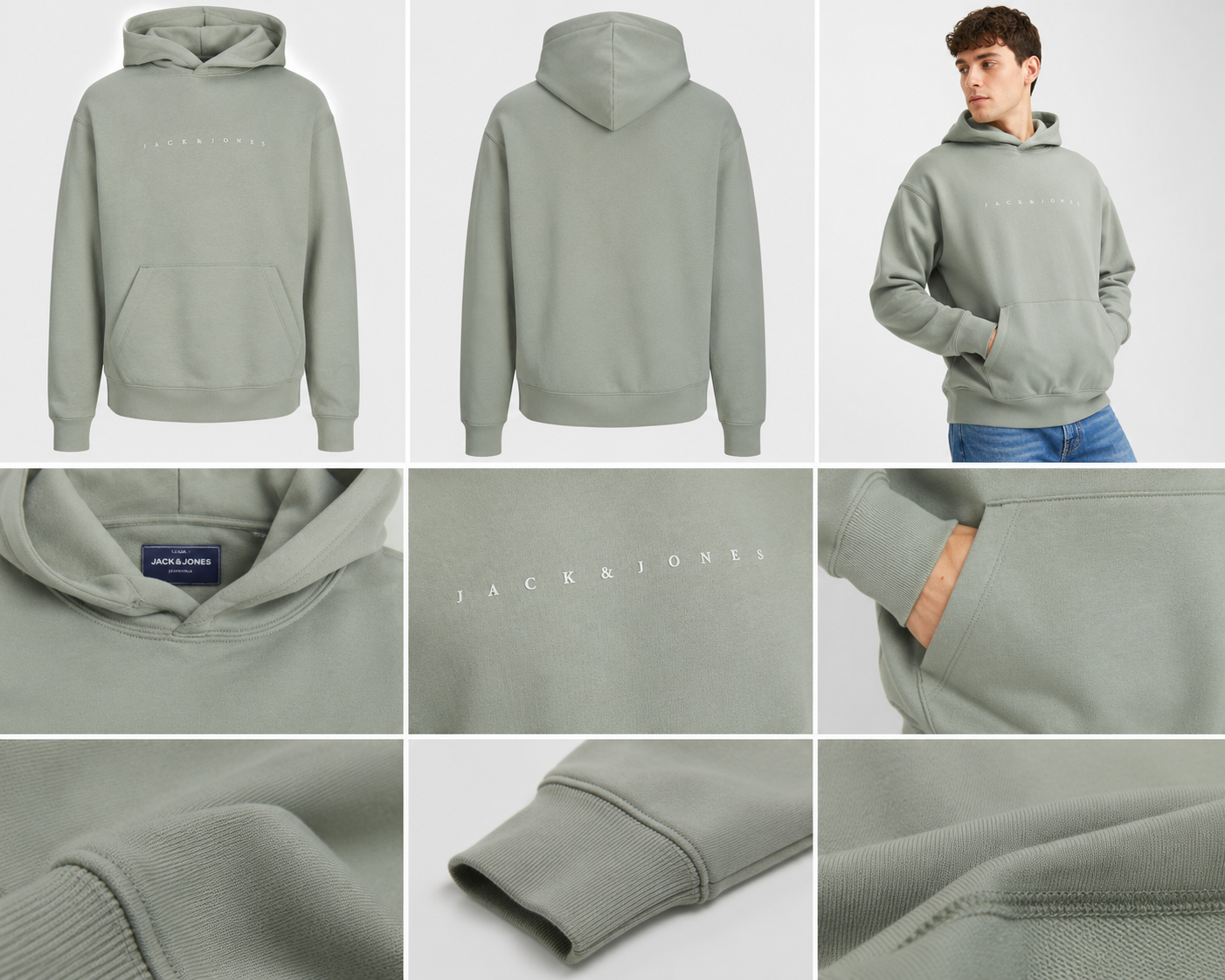 Jack & Jones JJESTAR JJ Sweat Hood NOOS PLS Hanorac Bărbați Iceberg Green