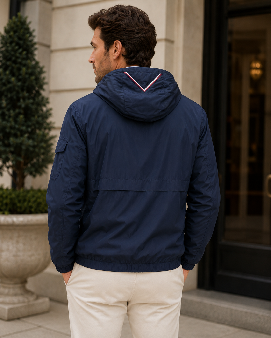 Jachetă Ușoară cu Glugă Tommy Hilfiger