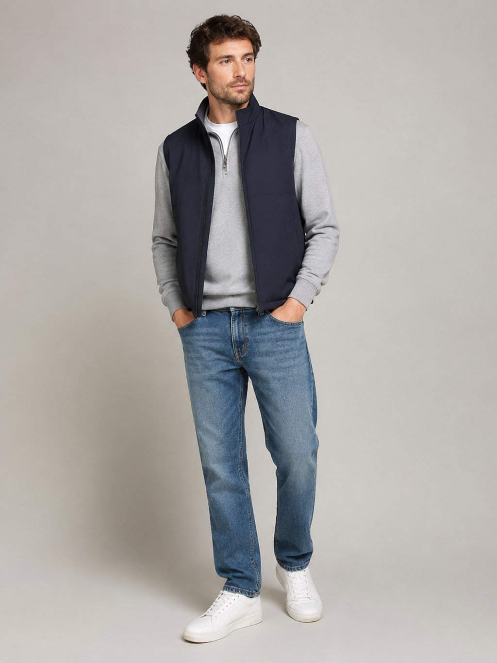 Vestă Bărbați Tommy Hilfiger Portland Windproof Bleumarin