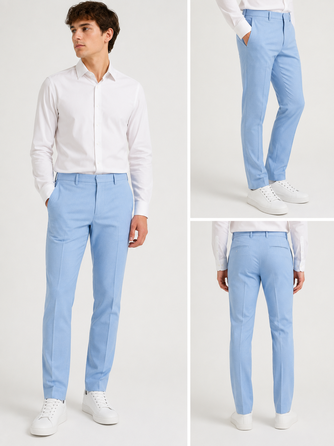 Titlu: HUGO Getlin232X Slim Fit Pants Light Blue 32L – Original Mărime: 32L (EU 94)