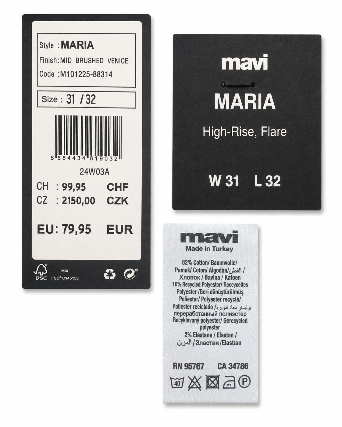 Blugi damă Mavi Maria High-Rise Flare