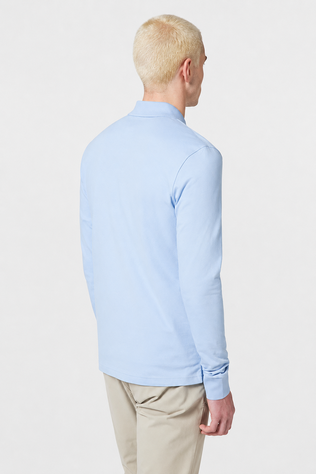 Tricou Polo BOSS Passerby bărbați Slim Fit, mânecă lungă