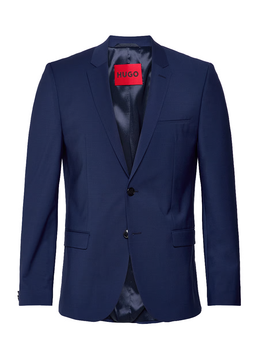 HUGO ArtiM204X Extra Slim Soft Constructed Sacou Bărbați Bleumarin