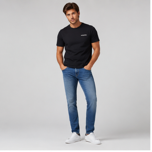 Blugi Jack & Jones Glenn Original slim fit bărbați Blue Denim