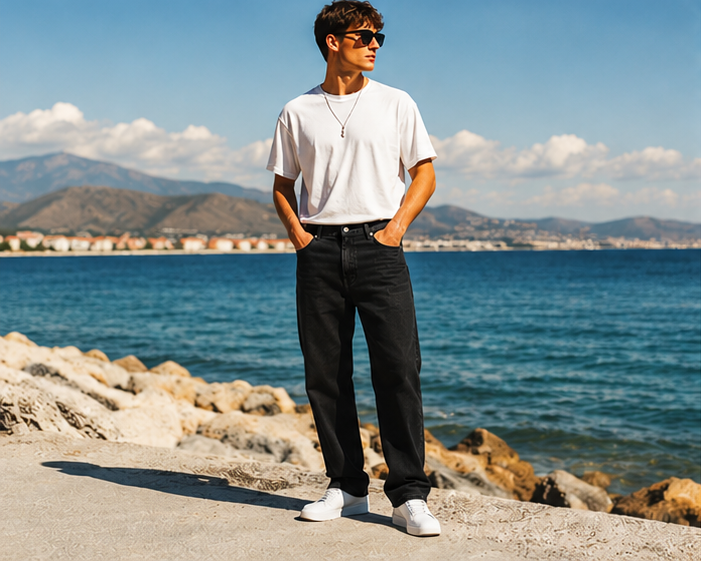 Blugi bărbați Jack & Jones Alex Original Baggy Fit