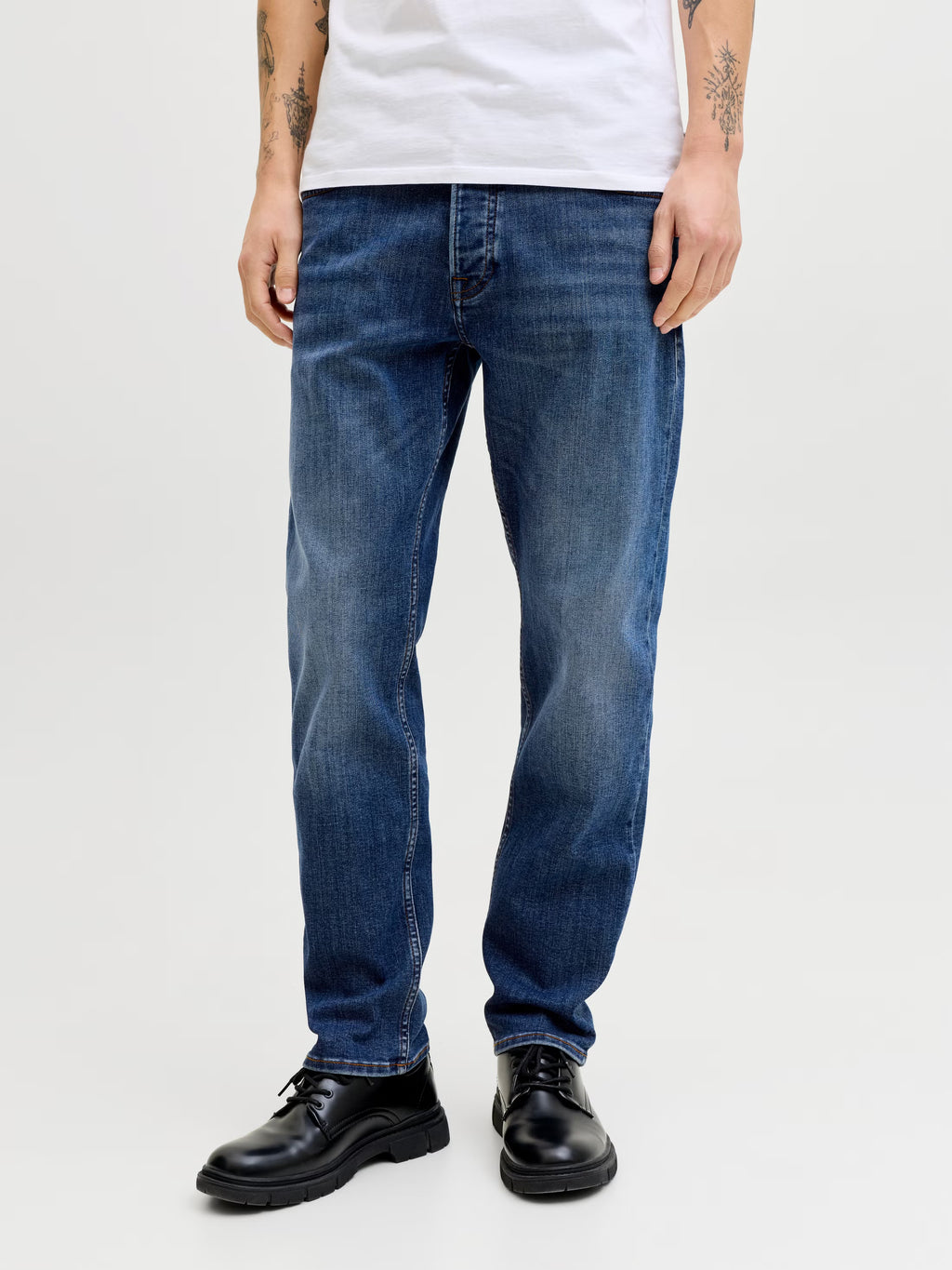 JACK & JONES Jeans JJIMIKE JJORIGINAL AM Tapered Fit Bărbați W31/L34 – Blue Denim Original
