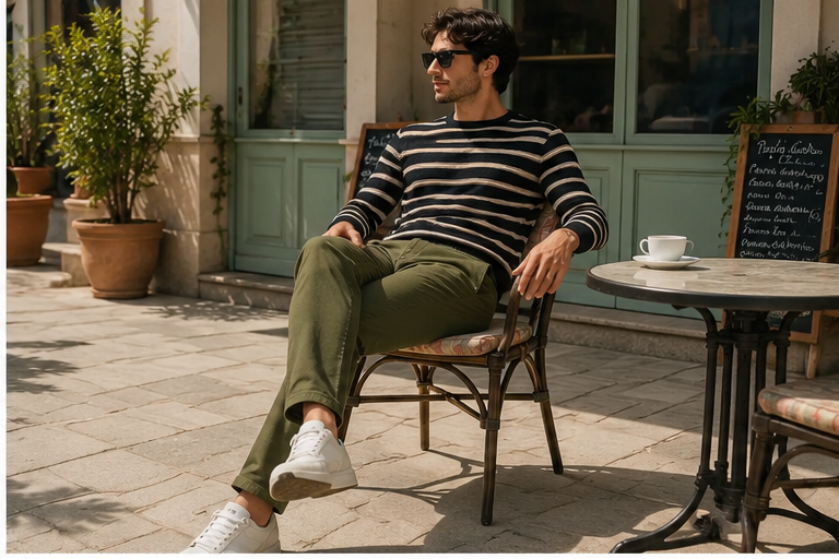 Pantaloni Marc O'Polo Tapered Fit Asher Green