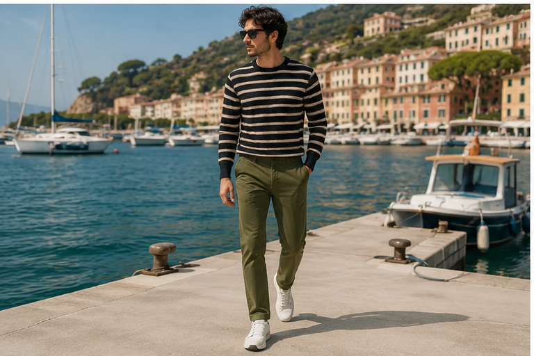 Pantaloni Marc O'Polo Tapered Fit Asher Green
