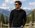 Jack & Jones JORKYLE Knit Crew Neck Pulover Bărbați Negru 6XL Original