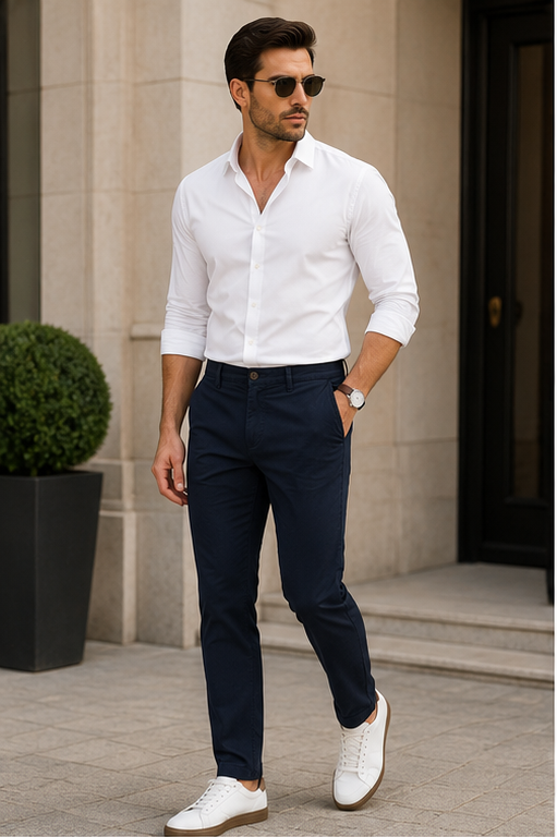 Pantaloni Chino Bărbați Amazon Essentials Athletic Fit Stretch