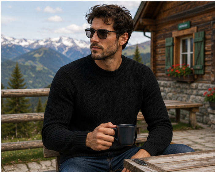 Jack & Jones JORKYLE Knit Crew Neck Pulover Bărbați Negru 6XL Original