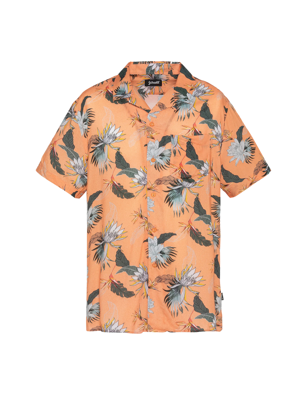Cămașă Schott NYC SHRIVERA Orange Paradise - față