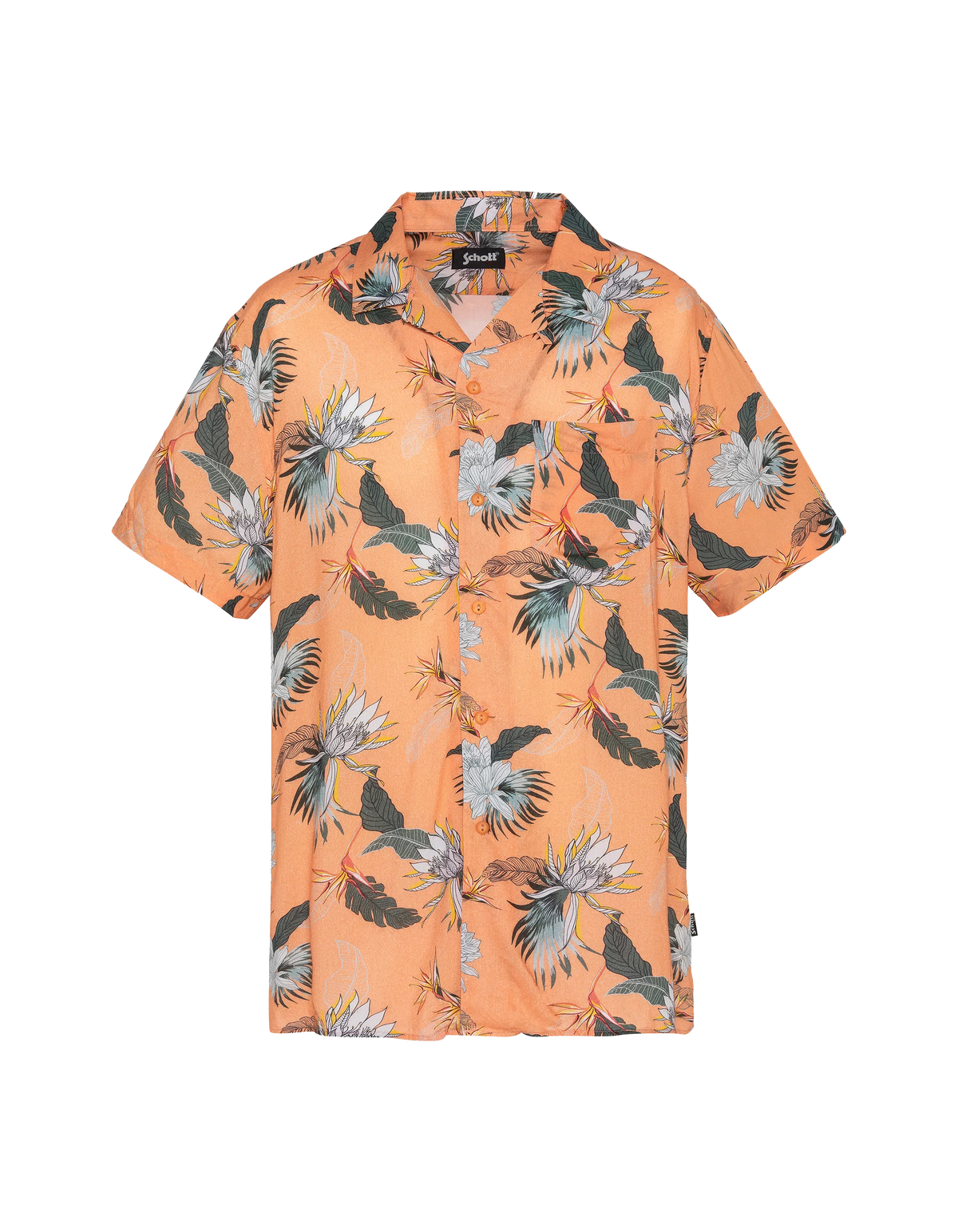 Cămașă Schott NYC SHRIVERA Orange Paradise - față