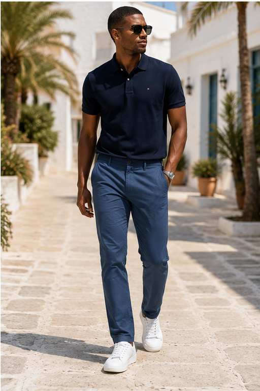 Tommy Hilfiger Chino Blend Printed Structure Desert Sky