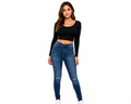 VERO MODA VMSOPHIA HR Skinny Destroy Jeans Damă Medium Blue Denim